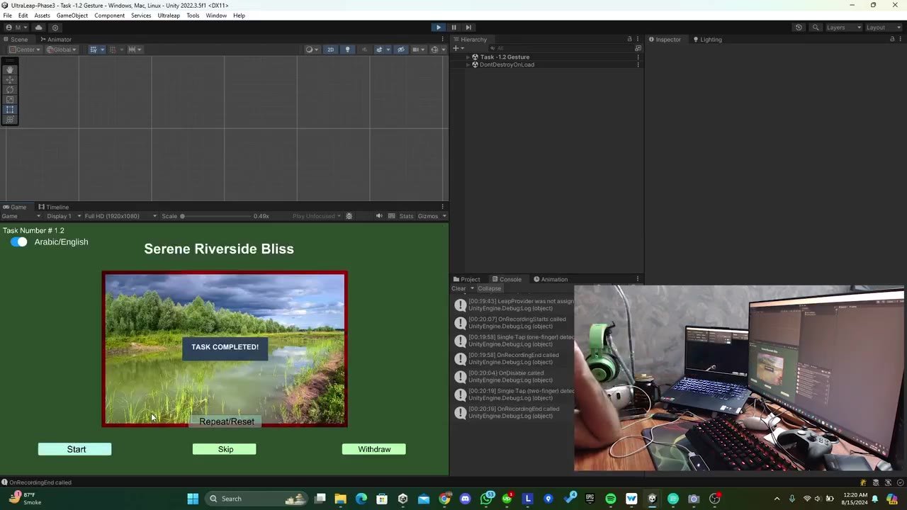 UltraLeap Gesture Control preview